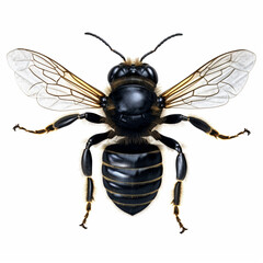 black carpenter bee clipart сreated with Generative Ai