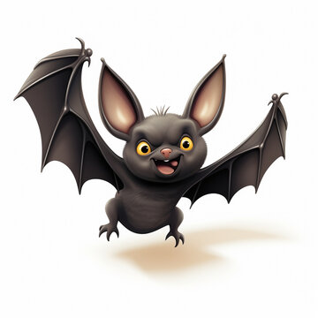 bat clipart on a white background сreated with Generative Ai