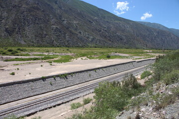 Fototapeta premium small town in the mountainous valleys of northwestern Argentina
