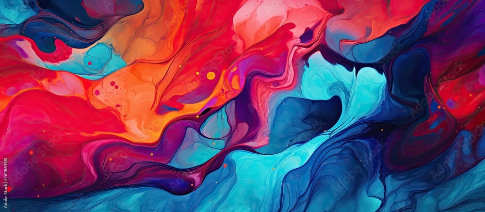 Aufkleber an artistic representation created with various bright and bold colors in an abstract style