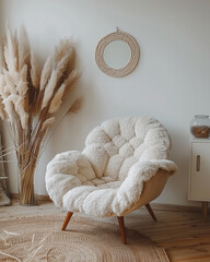  light grey macrame hanging on the wall