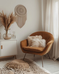  light grey macrame hanging on the wall