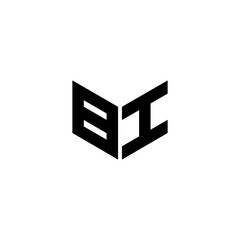 BI letter logo design with white background in illustrator. Vector logo, calligraphy designs for logo, Poster, Invitation, etc.