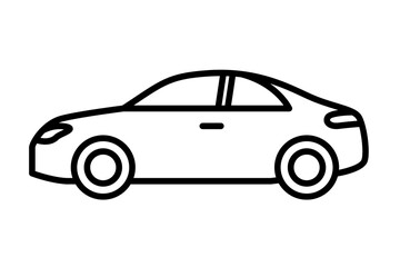 Car front line icon. Simple outline style sign symbol. Auto, view, sport, race, transport concept.