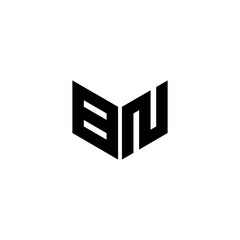 BN letter logo design with white background in illustrator. Vector logo, calligraphy designs for logo, Poster, Invitation, etc. - obrazy, fototapety, plakaty