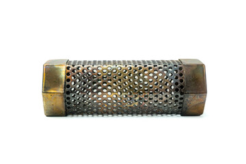 bbq smoker tube for wood pellet burner, cheese smoker, isolated in white background