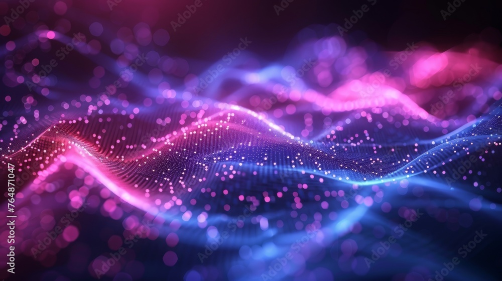 Poster a eometric background. a wireframe structure of light connection. a modern 3d graphic.
