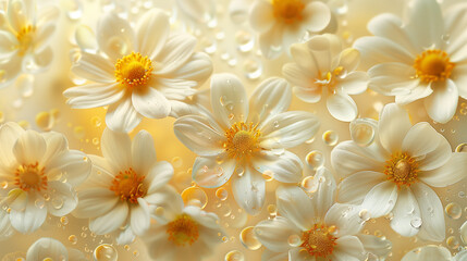 flowers wallpaper, white and yellow wallpaper, sweet and lovely wallpaper, white flowers, yellow flowers, spring vibe