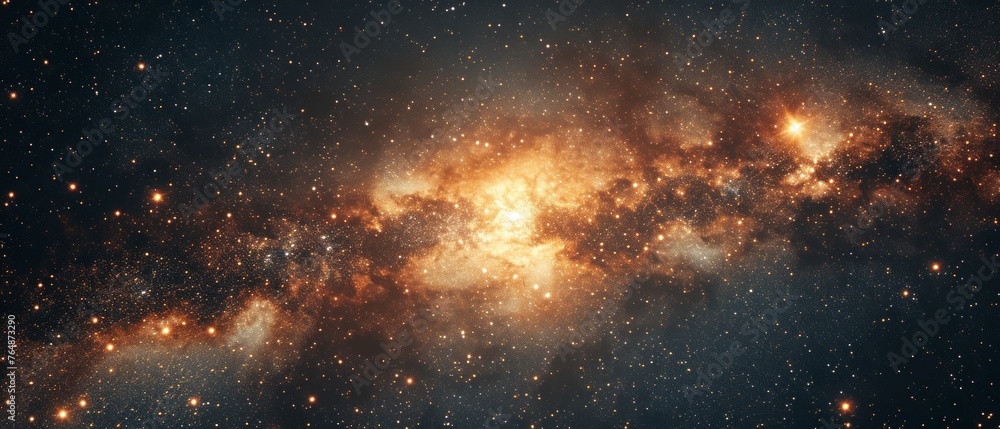 Poster milky way stars in outer space generative ai