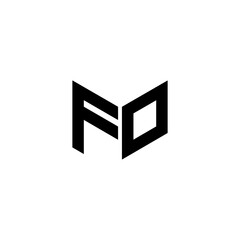 FD letter logo design with white background in illustrator. Vector logo, calligraphy designs for logo, Poster, Invitation, etc.