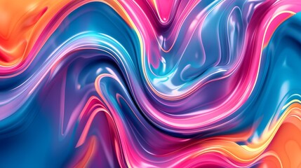 Artistic swirl patterns of vibrant liquid paint, premium wallpaper featuring colorful fluid backdrop