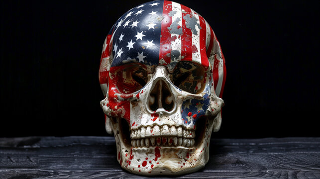 skull and crossbones, Memorial Day, 4th of July happy independence day, american independence day, USA labor day,memorial independence day holiday stock image illustration wallpaper, Ai