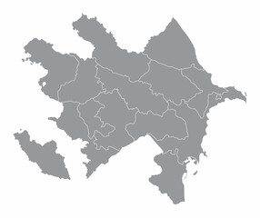 Obraz premium Azerbaijan administrative map