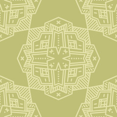 Seamless pattern with mandala ornament. The print is well suited for textiles, wallpaper and packaging.