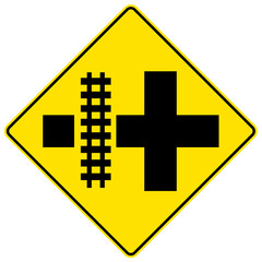 Railroad crossing sign