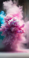 a purple cloud of smoke is in the air with purple and pink colors.