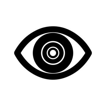 black eye icon isolated on white