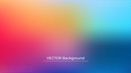 Abstract blurred gradient mesh background in bright rainbow colors. Colorful smooth banner template. Easy editable soft colored vector illustration in EPS10 without transparency. - obrazy, fototapety, plakaty