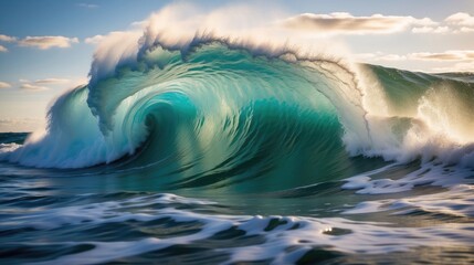 Ocean's Sculpture: The Artistry of a Cresting Wave