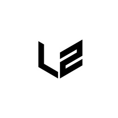 LZ letter logo design with white background in illustrator, cube logo, vector logo, modern alphabet font overlap style. calligraphy designs for logo, Poster, Invitation, etc. - obrazy, fototapety, plakaty