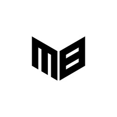 MB letter logo design with white background in illustrator. Vector logo, calligraphy designs for logo, Poster, Invitation, etc.