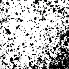 Simple confetti black and white, flat shading isolated on transparent png. 