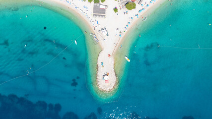 Beach Biloševac in Makarska in Croatia, Dalmatia - obrazy, fototapety, plakaty