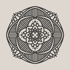 Abstract Mandala. Circular pattern in form of mandala for Henna, Mehndi, tattoo, decoration. Oriental pattern, vector illustration.