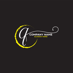 qc letter fashion brand design modern style creative golden wordmark design typography illustration, qc fashion logo, qc golden typo