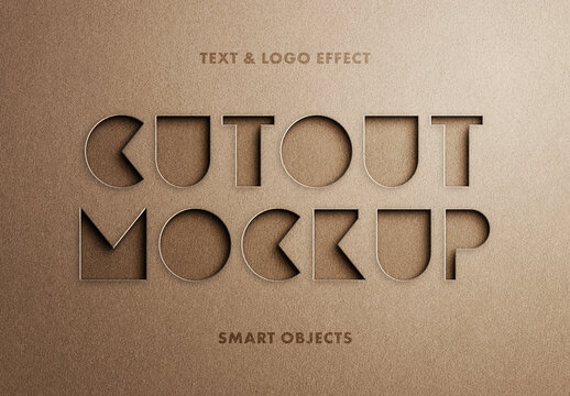 Minimalist Cut Out Mockup