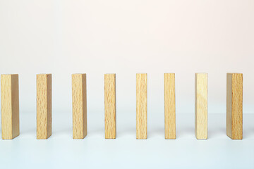 Domino stands in a line. The concept of stability is unstable. 