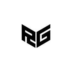 RG letter logo design with white background in illustrator. Vector logo, calligraphy designs for logo, Poster, Invitation, etc
