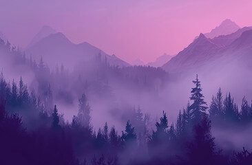 Obraz premium Mountains In Clouds