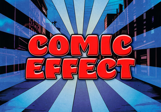 Comics Text Effect Mockup
