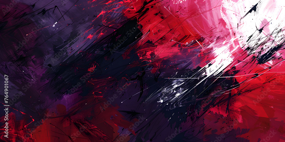 Poster bold expressive abstract background with gestural marks in vibrant colors