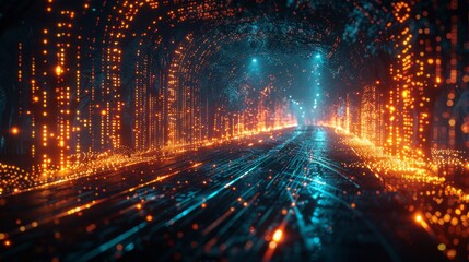 Fototapeta premium This approach focuses on providing clear, fact-based insights on building infrastructure for sustainable AI development. It addresses technological, environmental, ethical aspects and responsibility. 