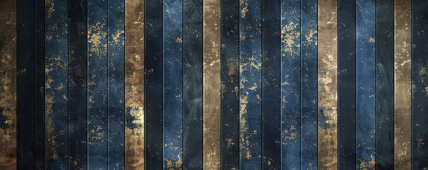 Blue strips and dark brown stripes wallpaper design