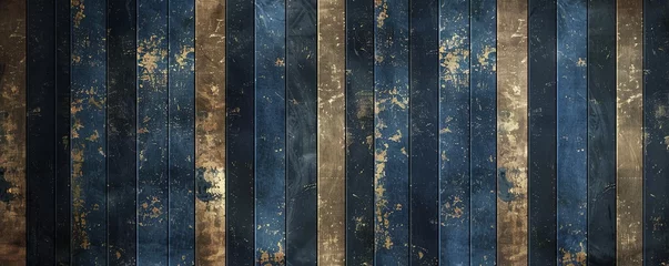 Fotobehang Blue strips and dark brown stripes wallpaper design © Lenhard