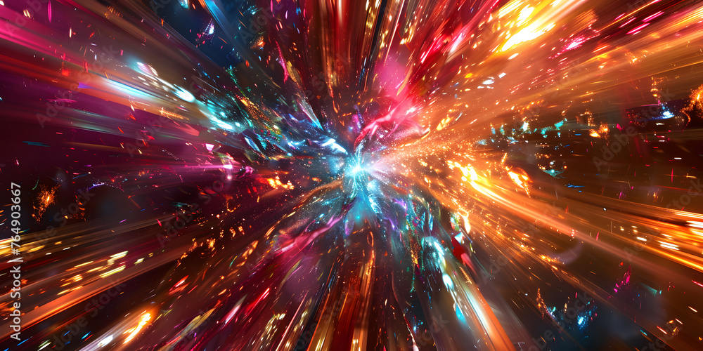 Poster colorful abstract background with dazzling array of colors and creativity