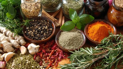 Assorted Spice on Tabletop Display