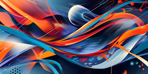 Dynamic Abstract Artwork with Vibrant Compositions and Expressive Color Palette Home Decor