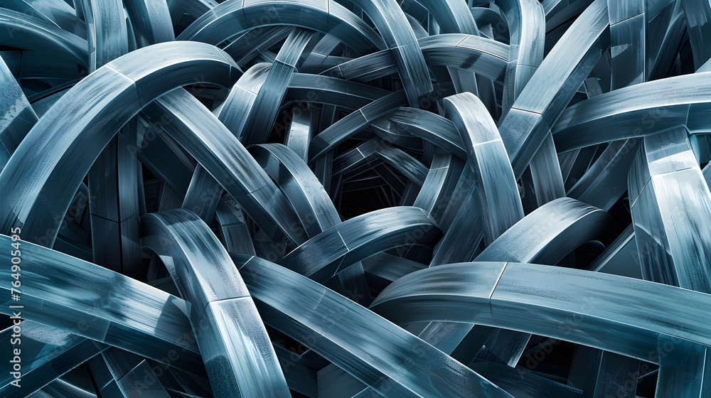 Poster dynamic intersection of abstract lines in vibrant artistic composition