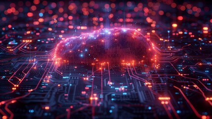 Naklejka premium Advocating for AI integration in public and private sectors amplifies operational efficacy, spurs technological advancement, and cultivates resilience in a rapidly evolving landscape. 