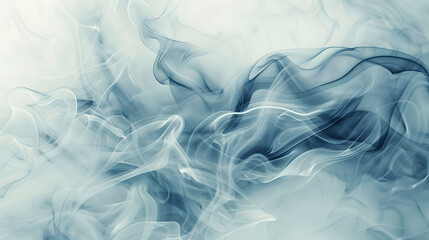 Obraz premium Ephemeral dance of smoke coils on abstract background in a serene atmosphere.