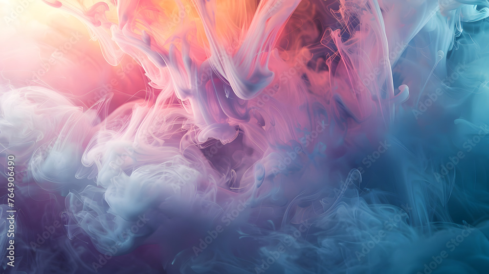 Aufkleber ethereal colorful wisps floating abstract background artistic image.