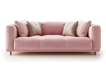 modern sofa, front view, isoloated , white background