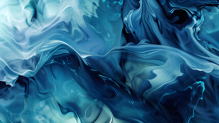 Fluid Motion Abstract Artwork in CD Tone - Mesmerizing Color Swirls and Swaths