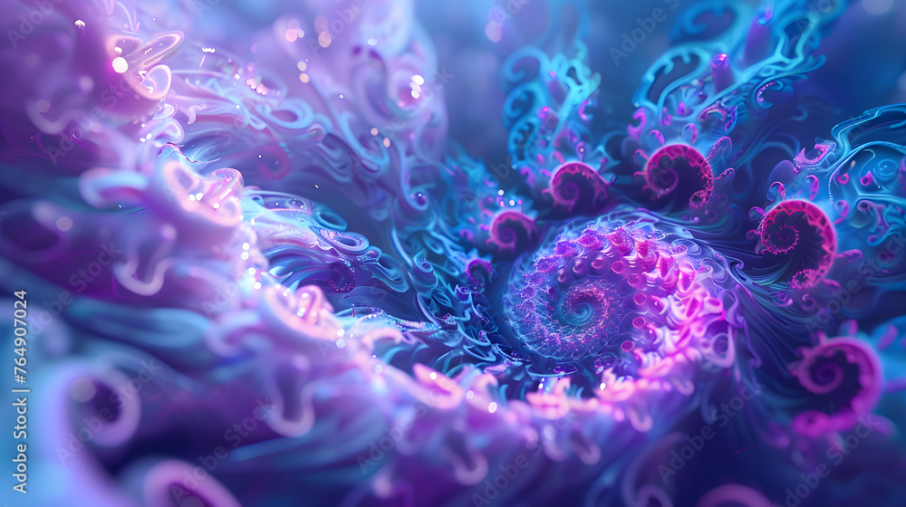 Poster fractal patterns abstract background repeat infinite colors beautiful art design