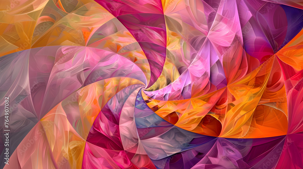 Poster infinite fractal patterns abstract background artistic digital design concept