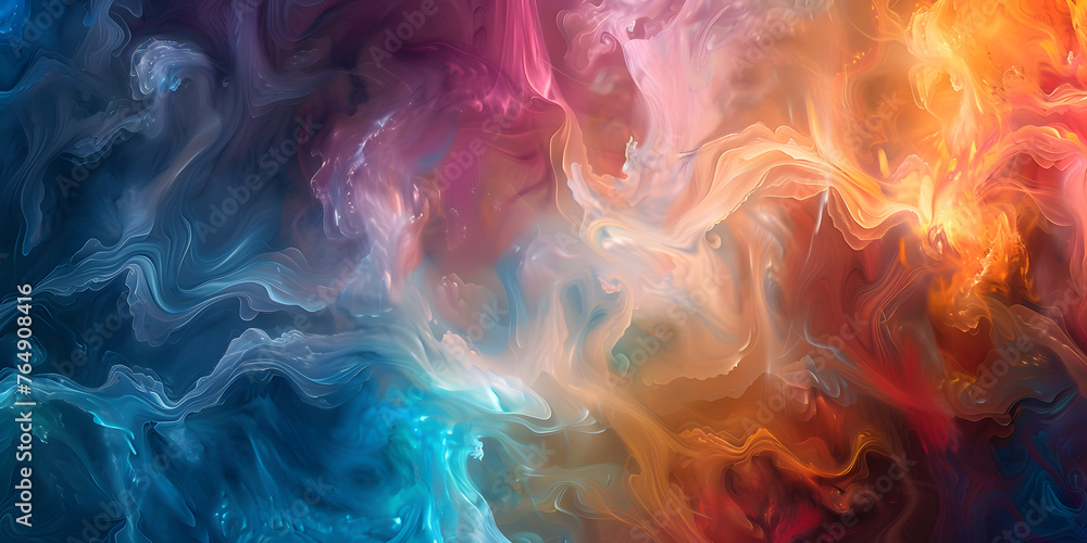 Poster harmonious vortex of colorful abstract background artistic expression in 3d effect